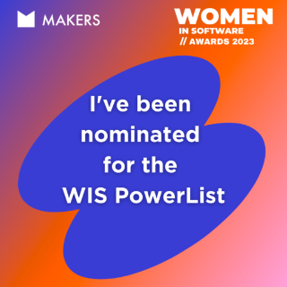 Women in Software Awards 2023. I've been nominated for the WIS PowerList